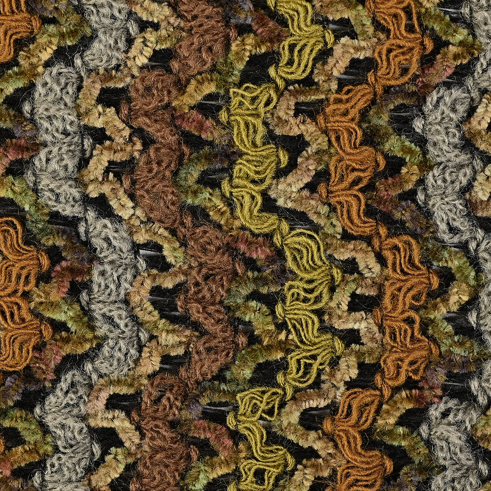 Avocado, Mustard and Steel Blue Textured Loosely Woven Novelty - Joann Fabrics