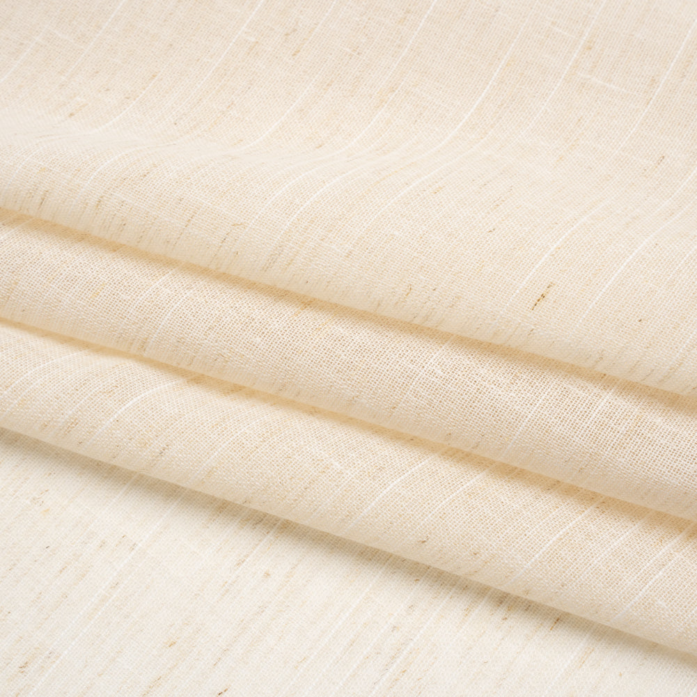Slubbed Cotton and Linen Double Wide Drapery Sheers Fabric - Flax Heathered - British Imported - Joann Fabrics