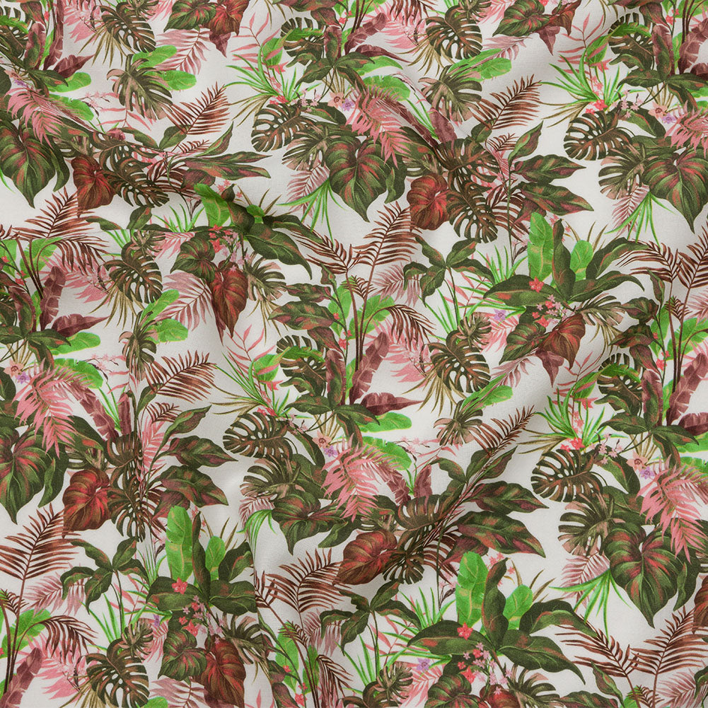 Mood Exclusive White Poison Gardens Viscose Shirting - Joann Fabrics