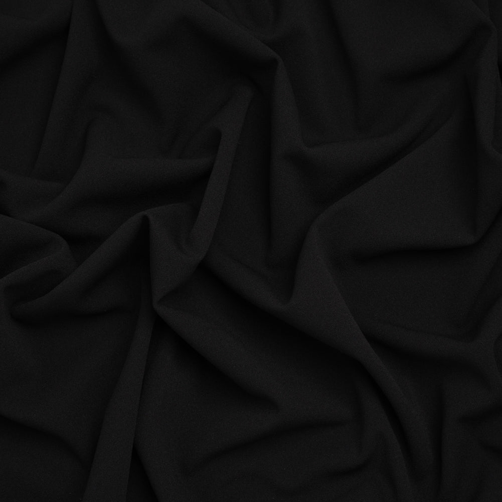 Stretch Polyester Crepe Double Knit - Limo Black - Designer Deadstock - Joann Fabrics