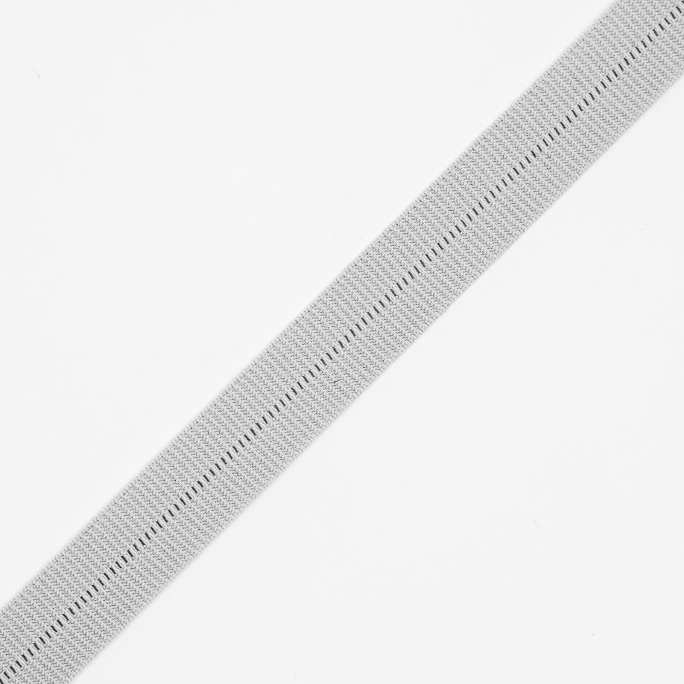 Gray Stretch Fold Over Grosgrain - 0.625