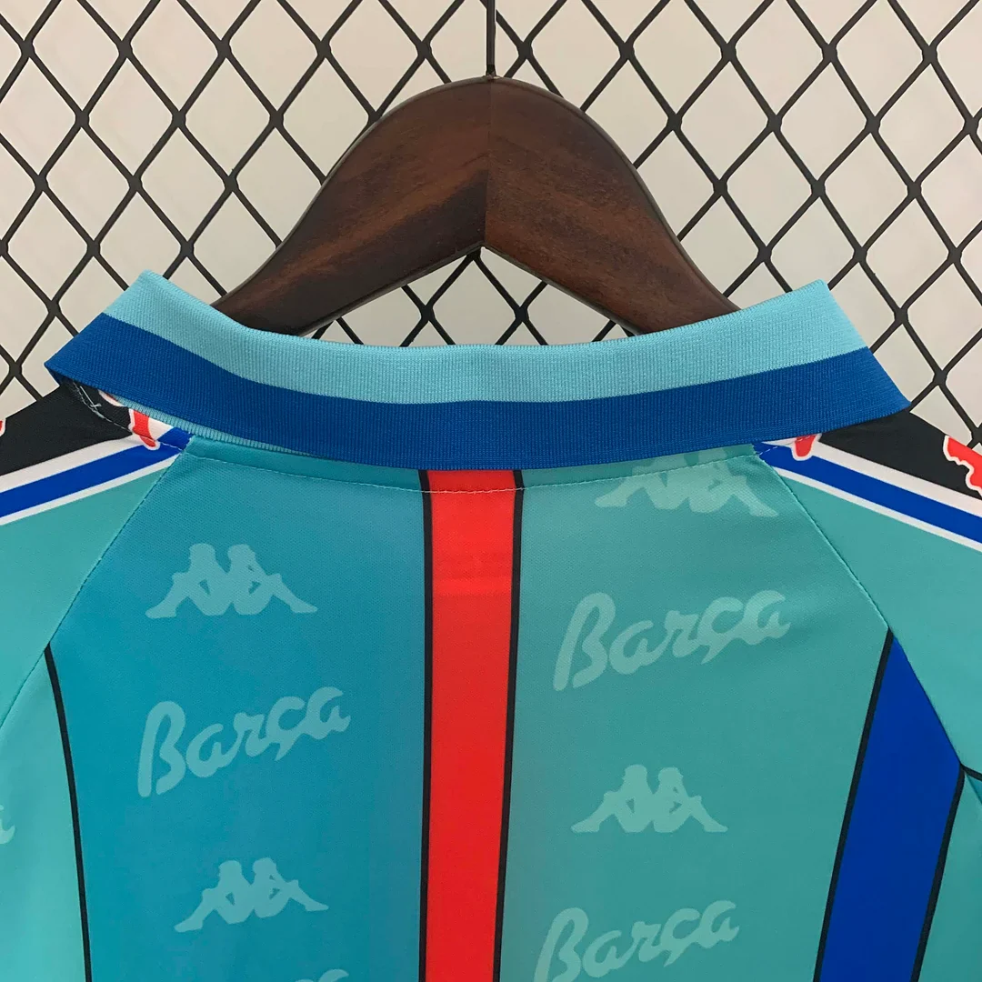 1995-1997 Retro Barcelona Away Jersey Long Sleeve