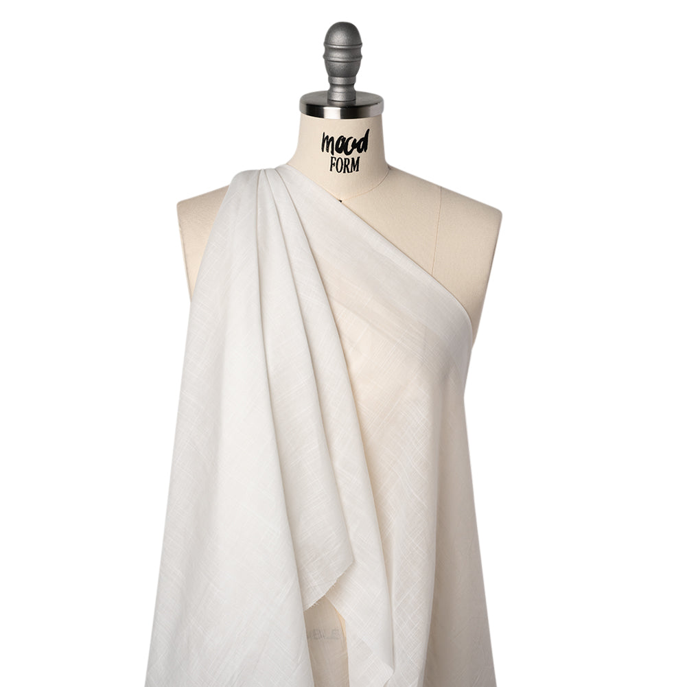 Textured Cotton Voile - Off White - Famous Australian Designer Deadstock - Joann Fabrics