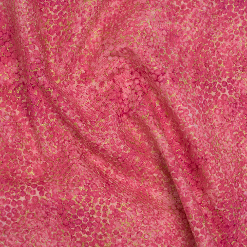 Metallic Printed Quilting Cotton by Northcott - Bubble Gum Pebbles - Shimmer Collection - Joann Fabrics