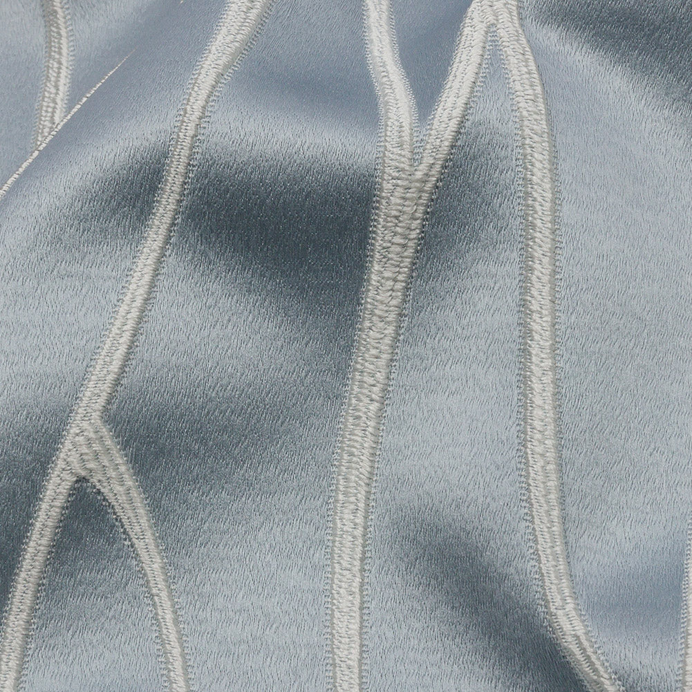 Satin-Faced Drapery Jacquard - Wedgewood Rippling Lines - British Imported - Joann Fabrics