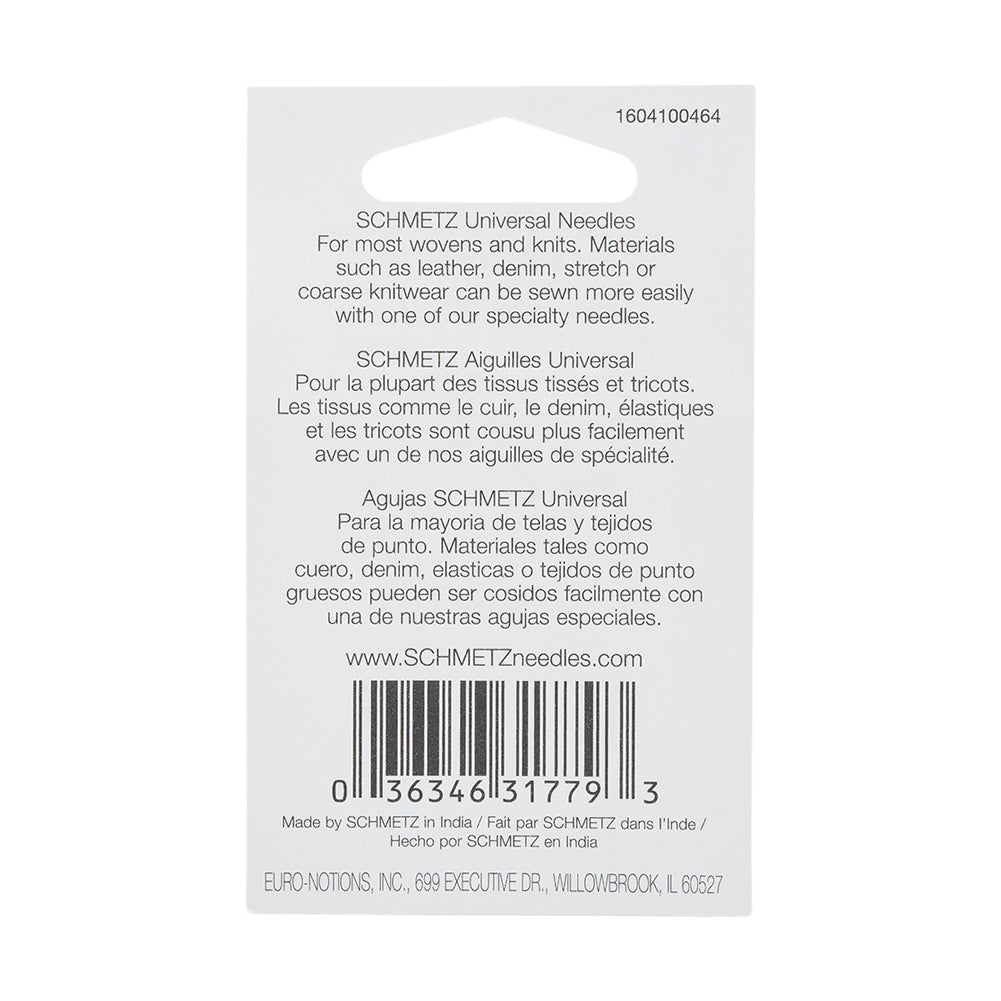 Schmetz Universal Machine Needles - 120/19 - 5 ct - Joann Fabrics