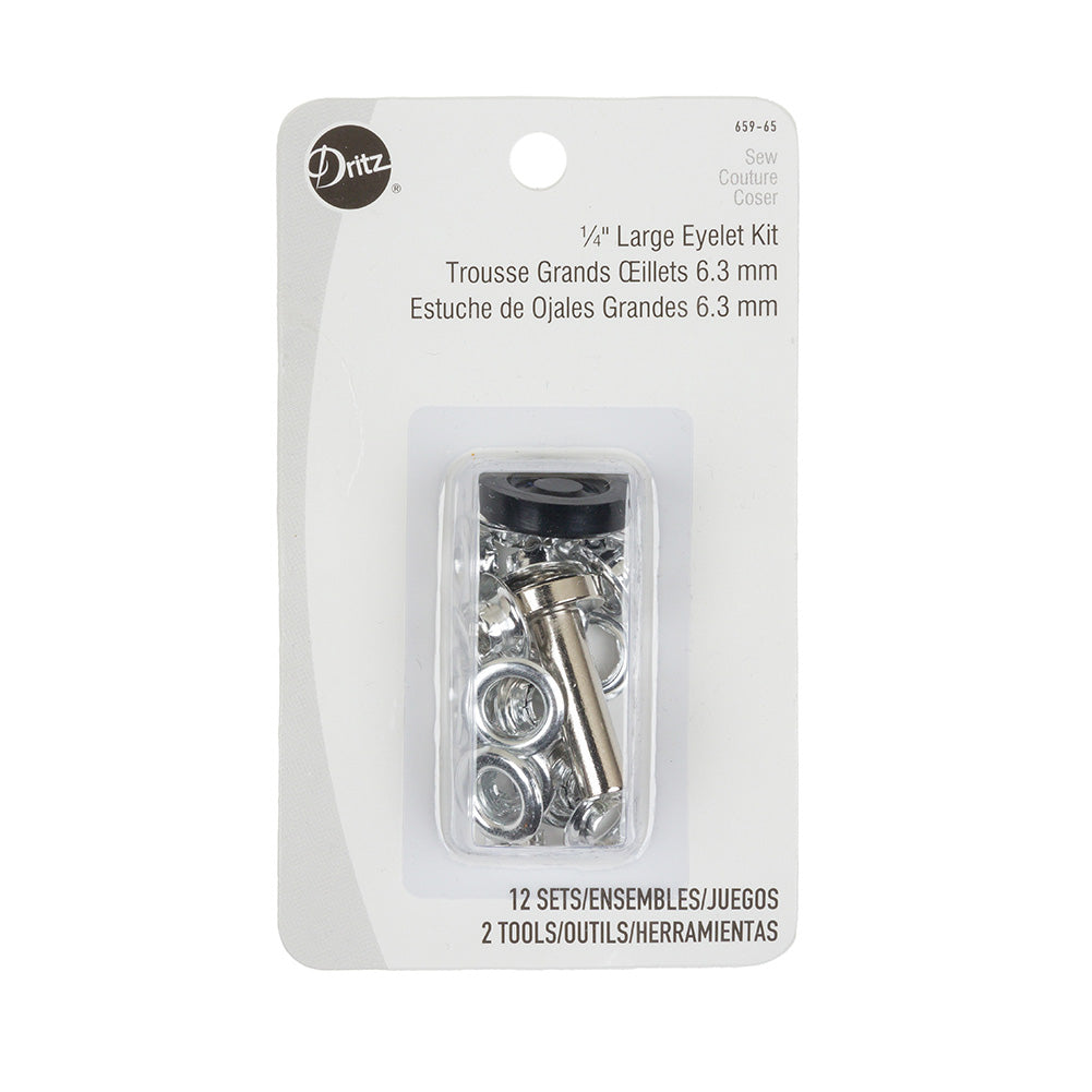 Dritz Large Nickel Eyelets Kit Size 1/4 - 12ct - Joann Fabrics