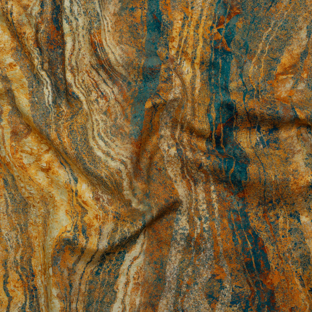 Stonehenge Wide Backing Quilting Cotton by Northcott - Oxidized Copper Swirling Lines Gradient, 108