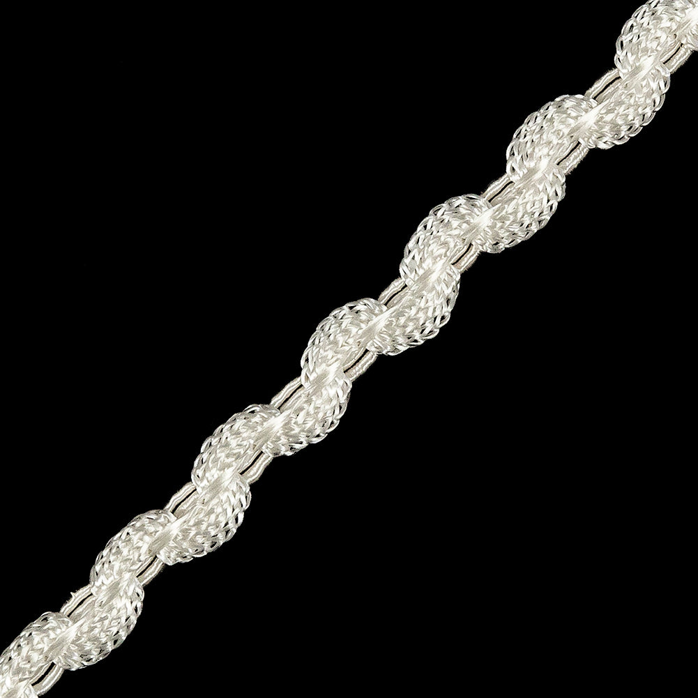 Lustrous Ivory Gimp Braided Cording - 0.375