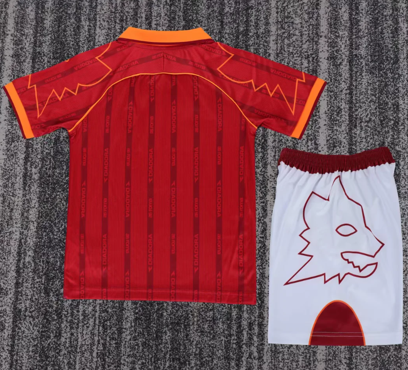 1999/2000 Retro Roma Home Football Jersey 1:1 Thai Quality Kids Size