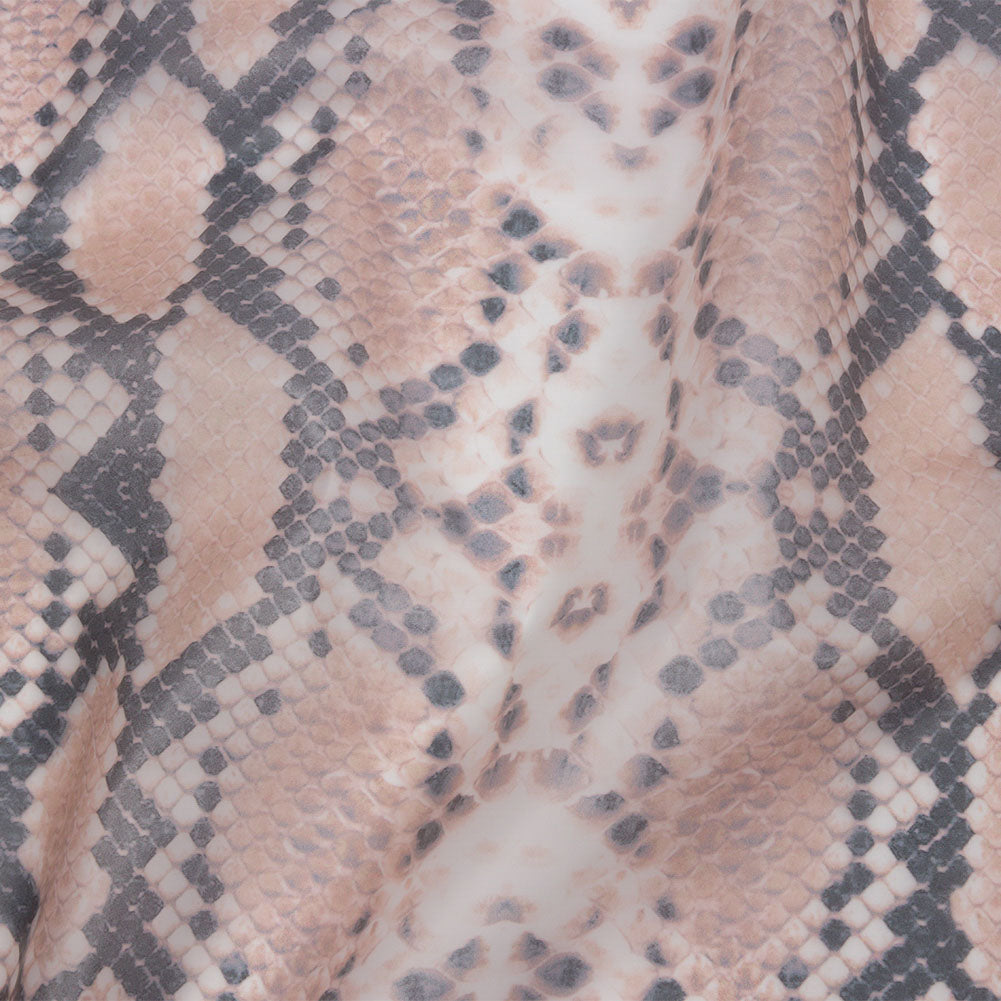Dark Beige and Black Large Python Scales Lightweight Translucent Vinyl - Joann Fabrics