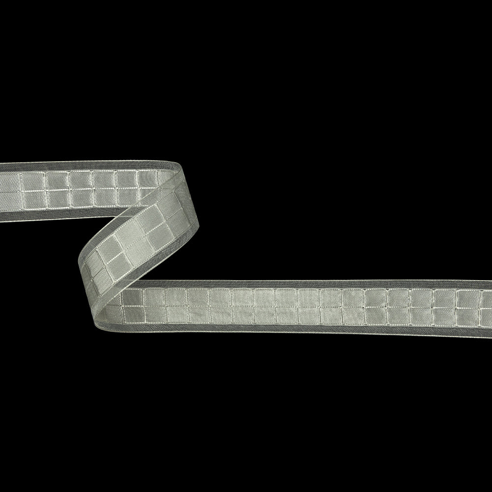 White Squares and Sheer Borders Ribbon - 1