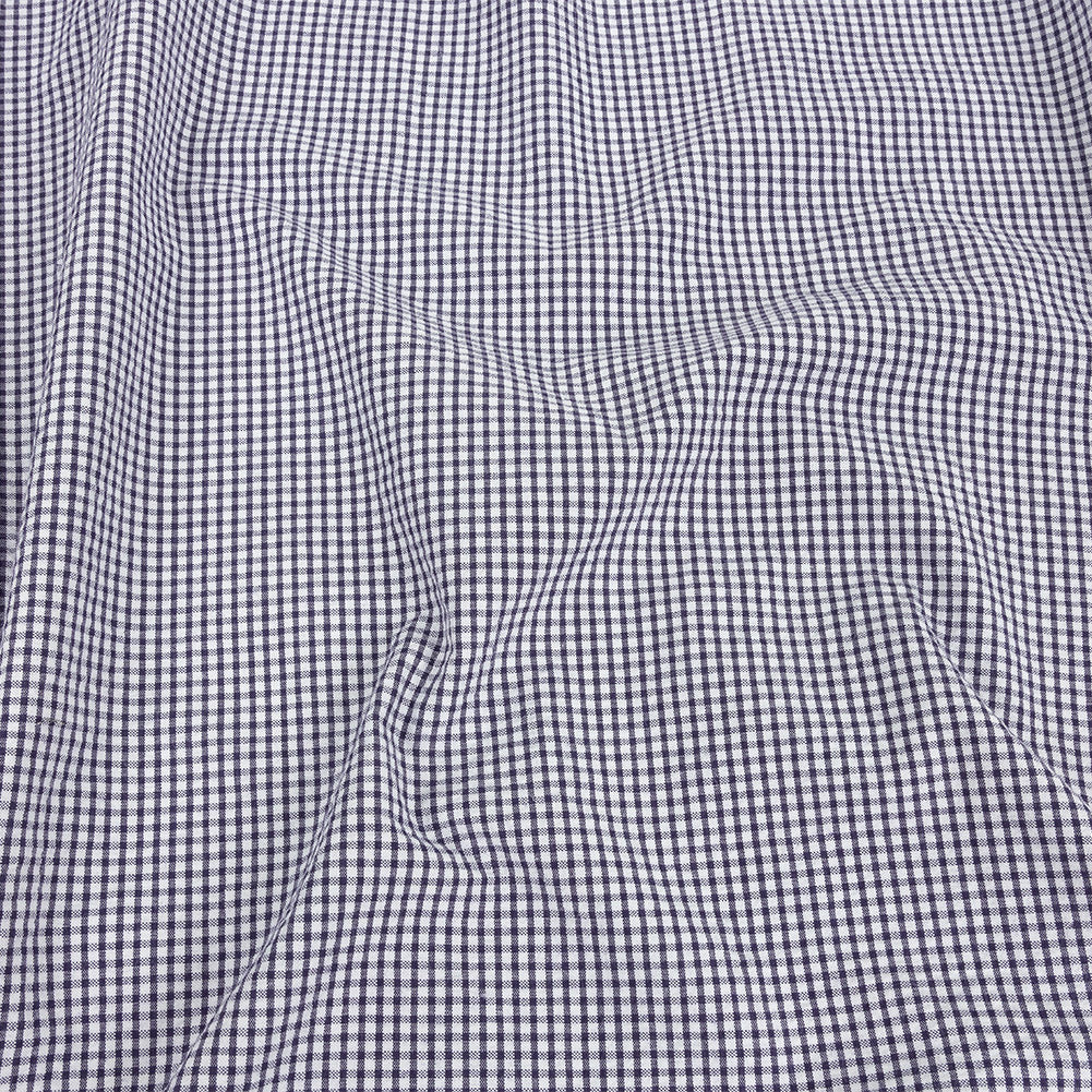 Organic Cotton Seersucker - Navy Gingham - Olinda Collection - Joann Fabrics