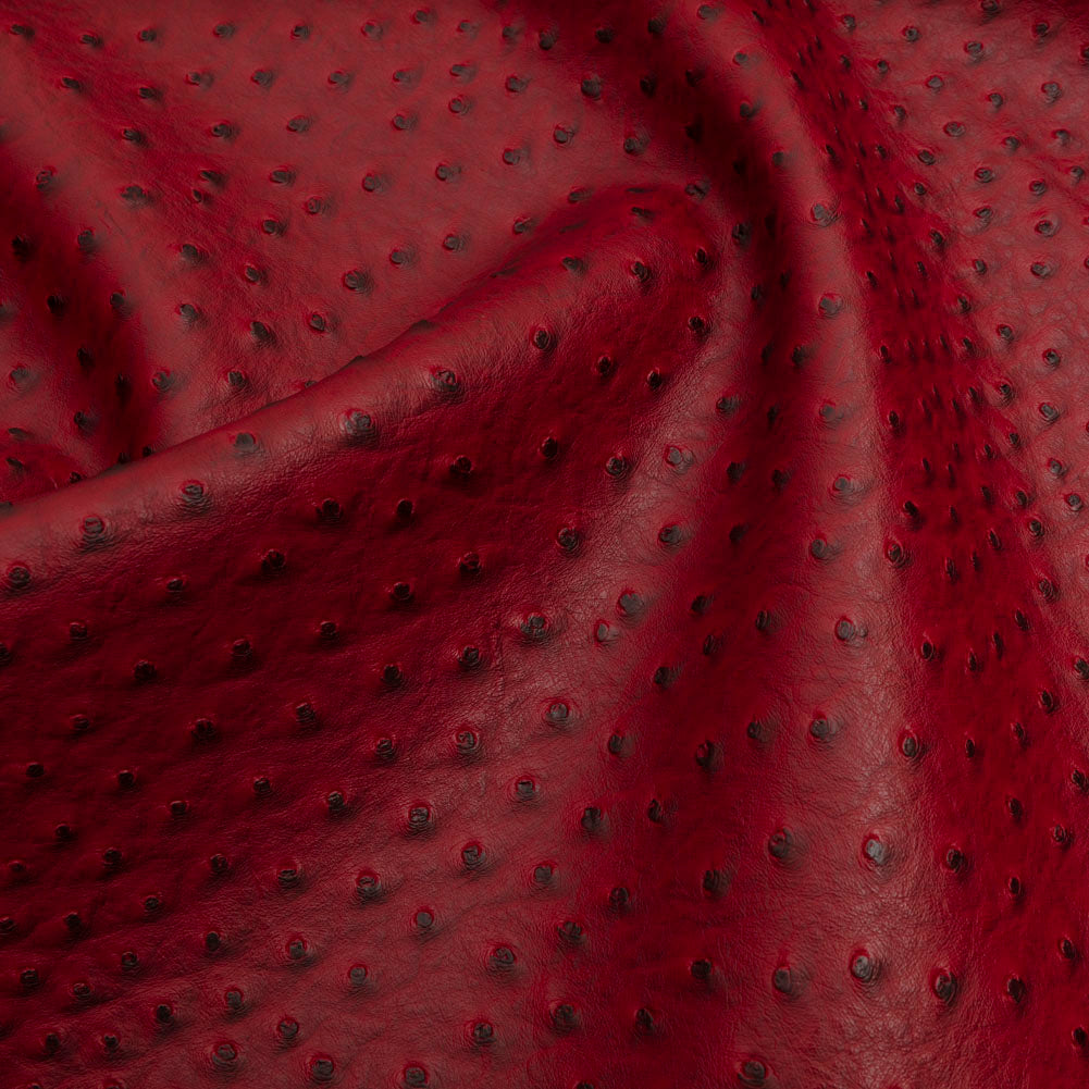 Kidepo Burgundy Faux Ostrich Leather Vinyl - Joann Fabrics