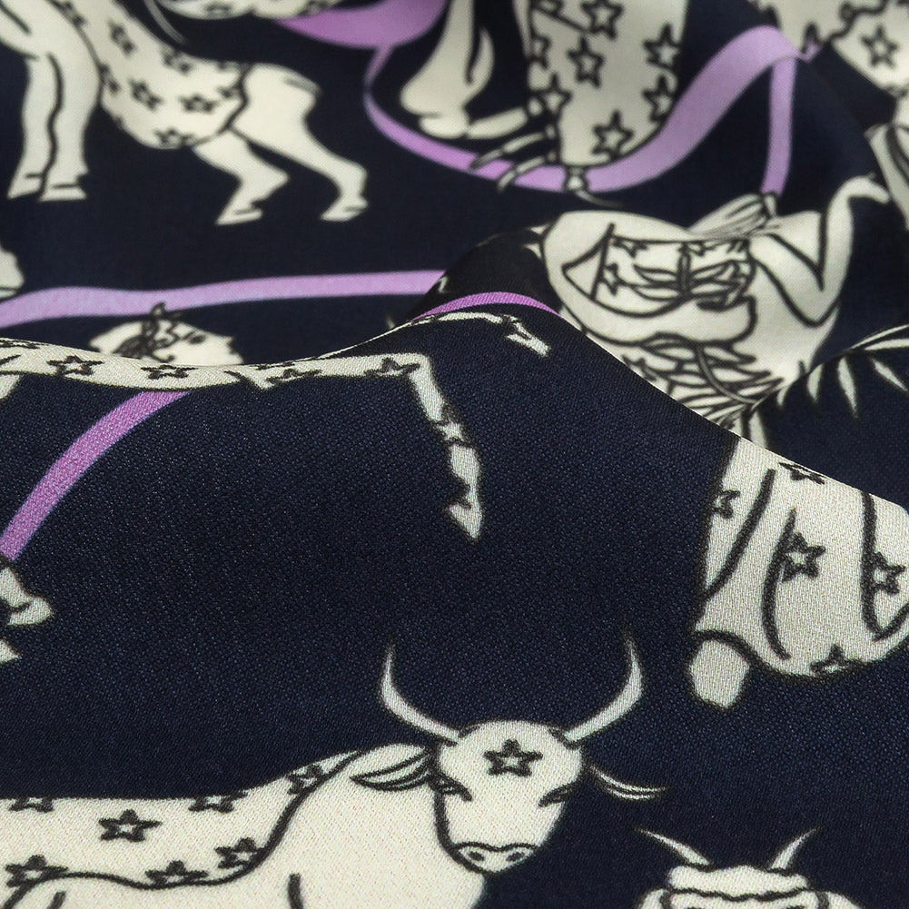 Mood Exclusive What's Your Sign Polyester Crepe - Joann Fabrics