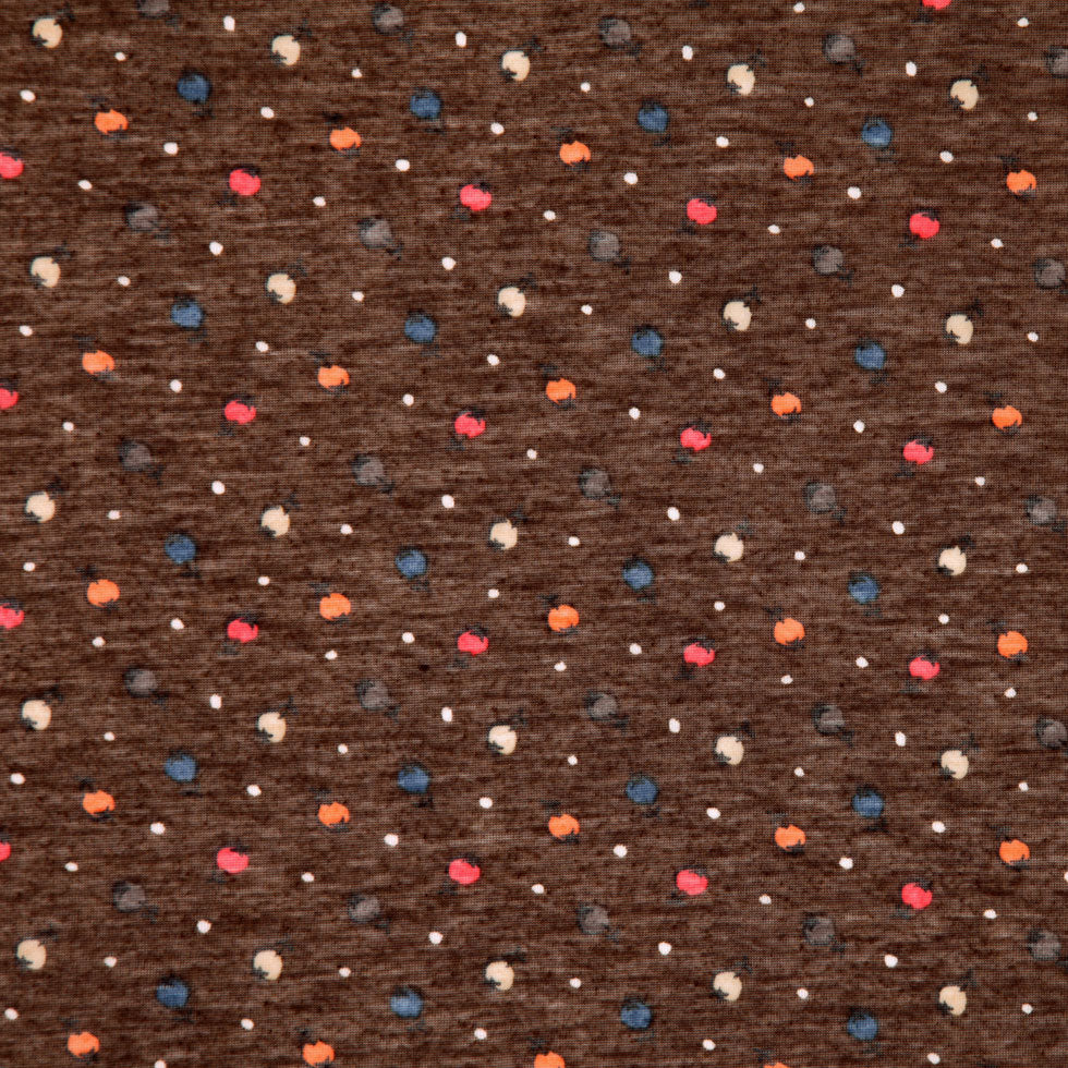 Italian Carob Brown Printed Tissue-Weight Jersey - Joann Fabrics