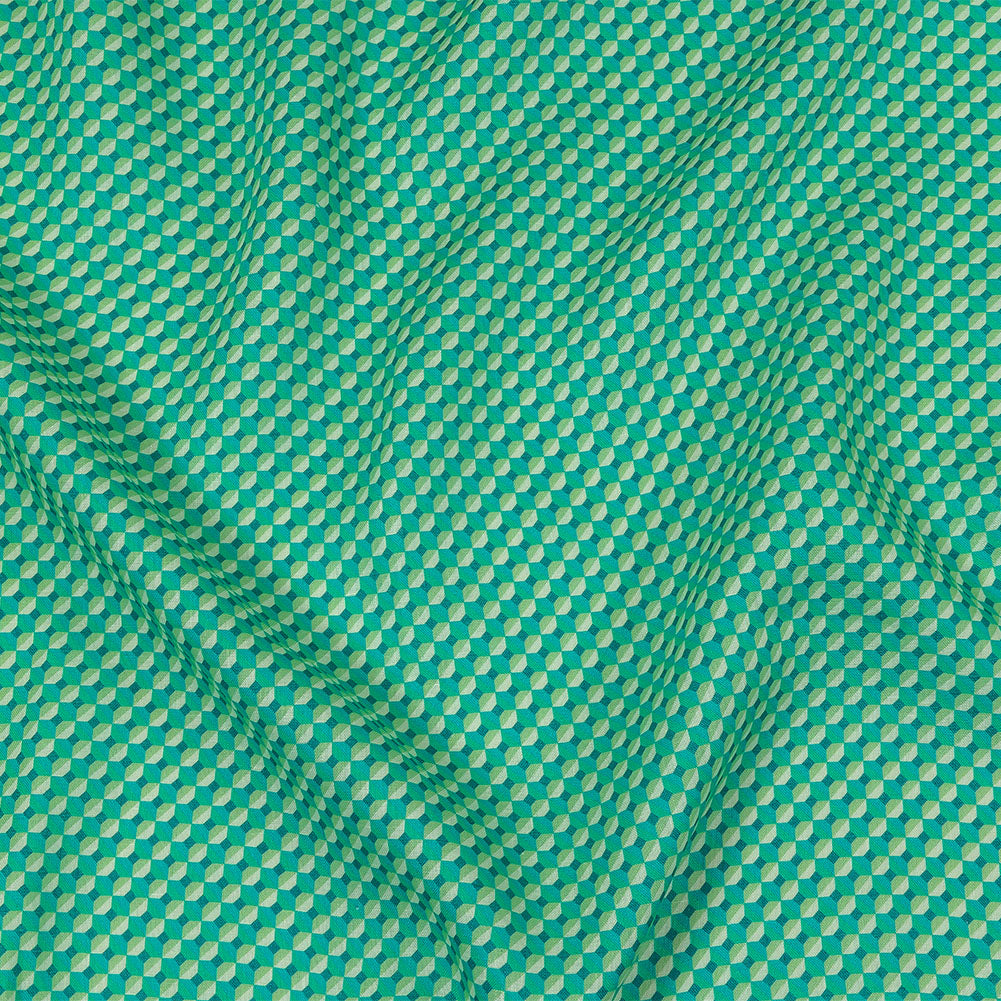 Teal and Lime Geometric Medium Weight Linen Woven - Joann Fabrics