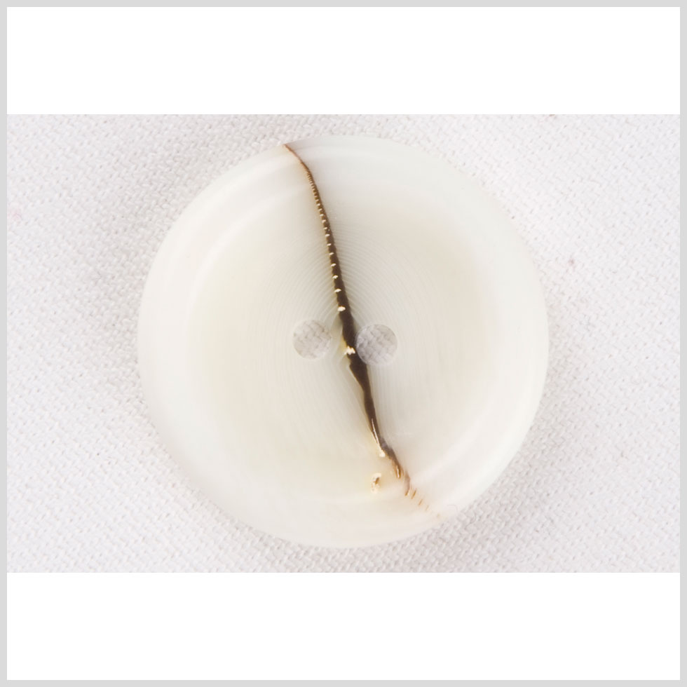 Ivory Waterfall-Edge Plastic 2-Hole Button with Organic Brown Stripe - 48L/30.5mm - Joann Fabrics