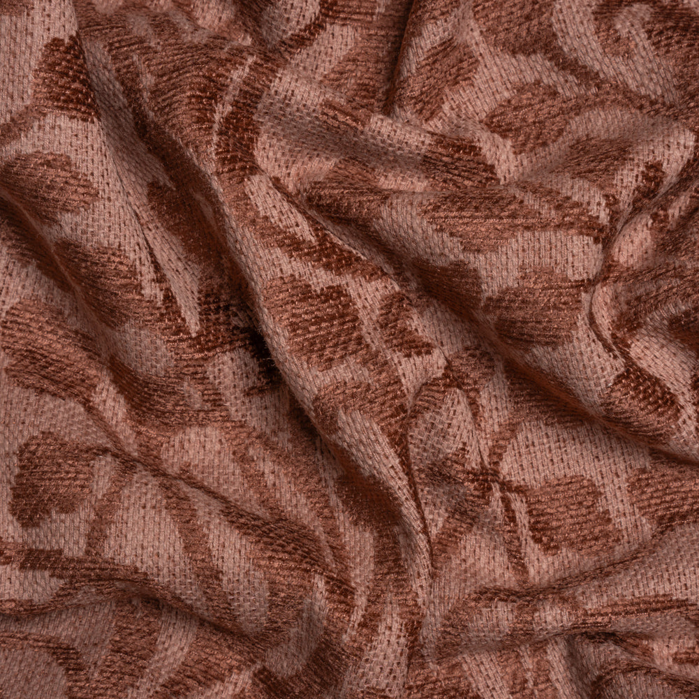 Drapery Chenille Jacquard - Rosewood Leafy Vines - British Imported - Joann Fabrics