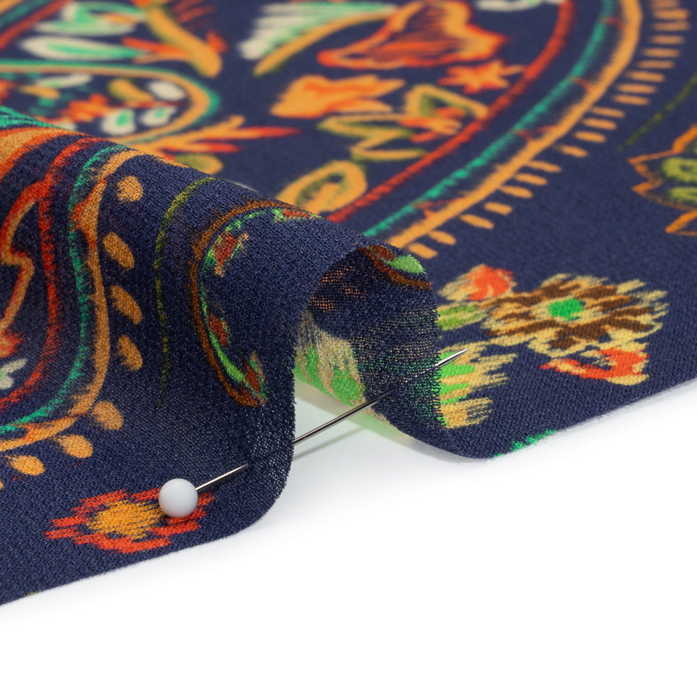 Mood Exclusive Navy Attraction of Pattern Viscose Georgette - Joann Fabrics
