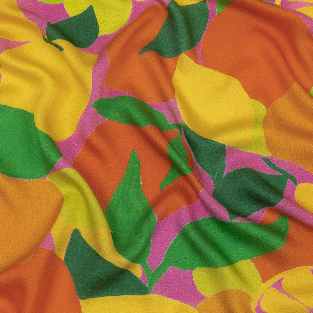Rayon Challis - Citrus Fruits - Zest Friends Print - Mood Exclusive Citrus Collection - Joann Fabrics