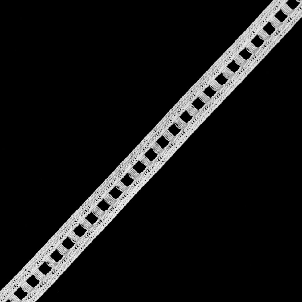 European White Ladder Crochet Cotton Trimming - 11/16