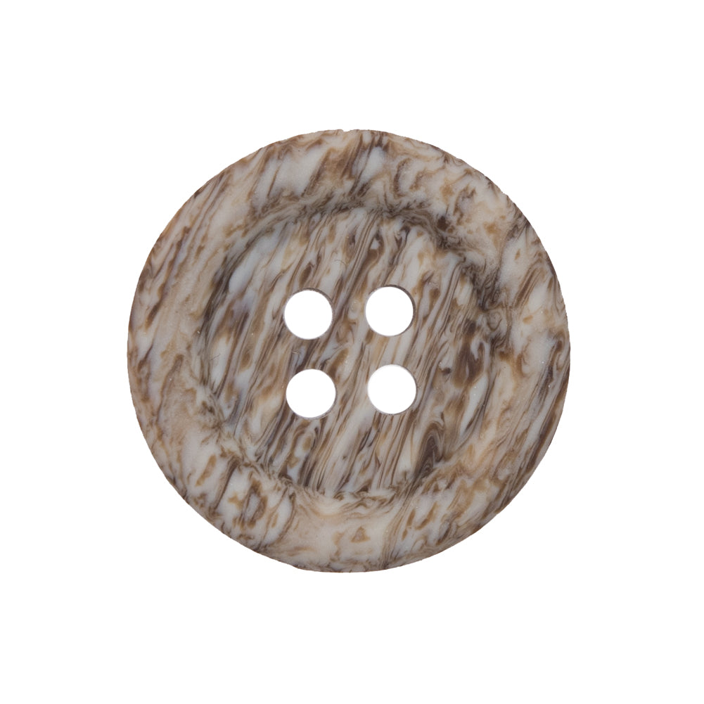 Beige and Brown Plastic 4-Hole Button - 40L/25.5mm - Joann Fabrics