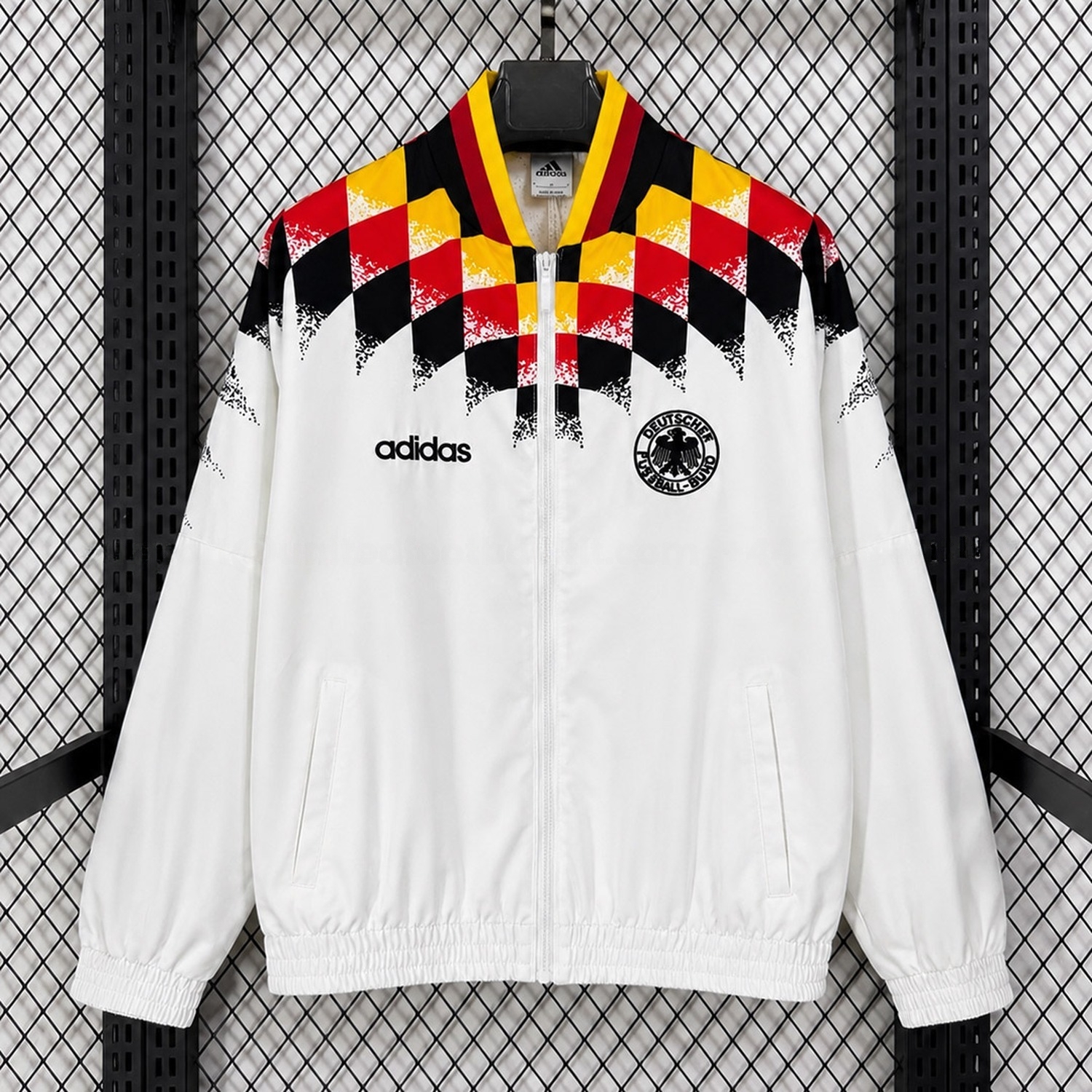 Retro Germany 1994 Windbreaker Jacket - White - UnitedFutballJersey