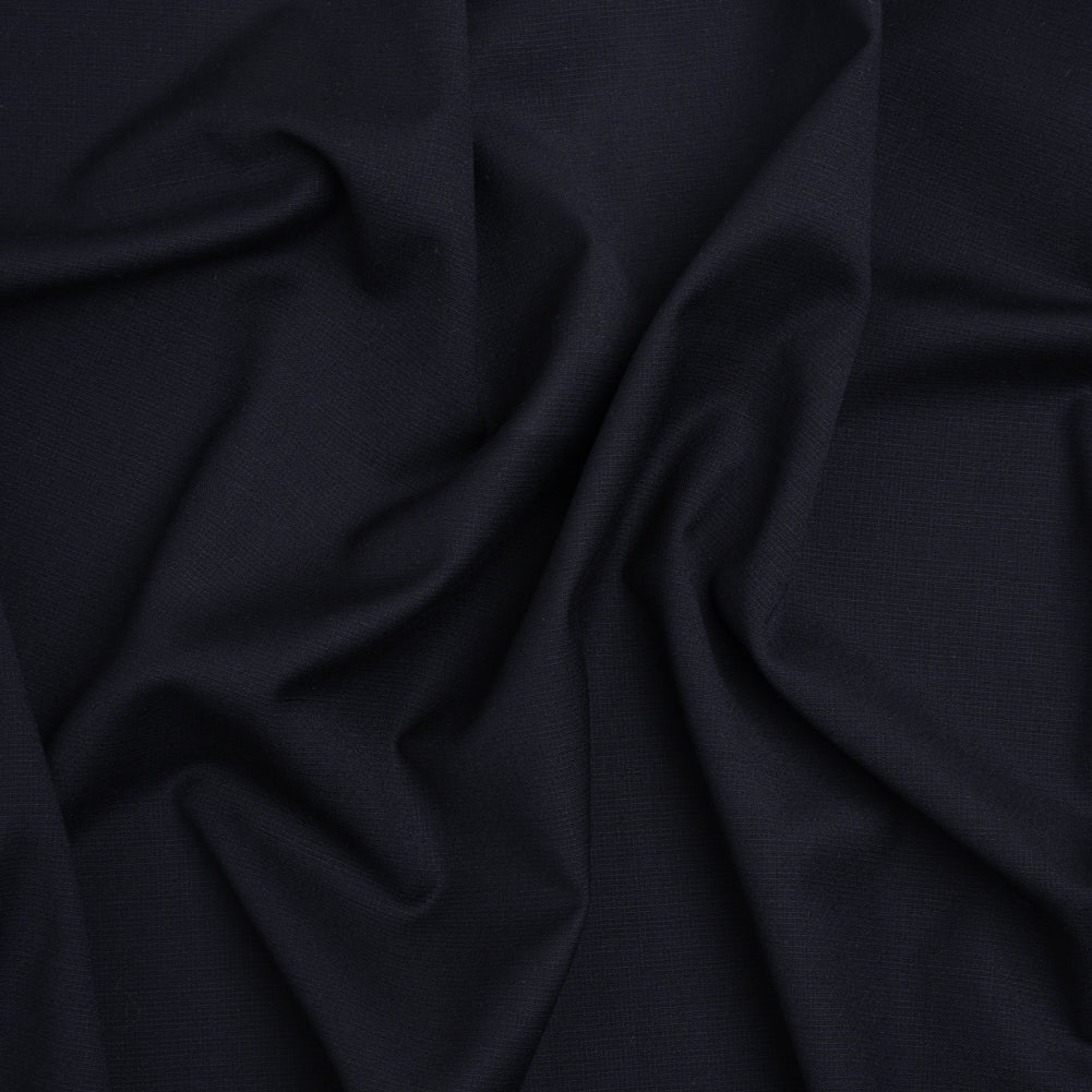 Stretch Creped Wool Suiting - Navy - Deadstock - Joann Fabrics