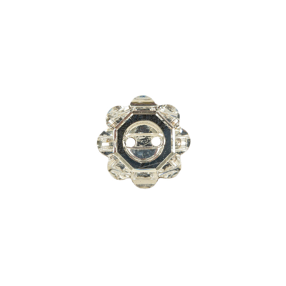 Vintage Crystal Foil Backed 12mm 2 Hole Flower Button - Joann Fabrics
