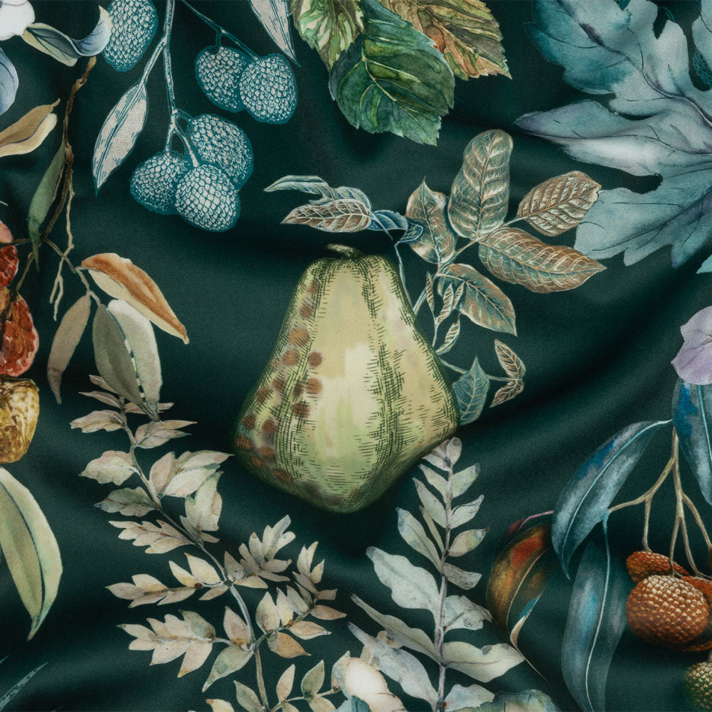 Polyester Knit Microvelvet - Forest Floral - British Imported - Joann Fabrics