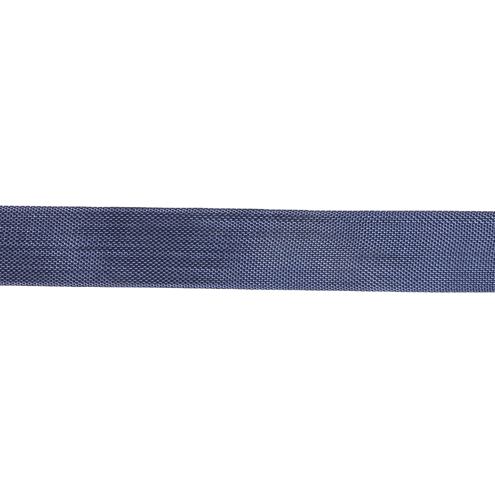 Stormy Blue Woven Edge Rayon Seam Binding - 0.5