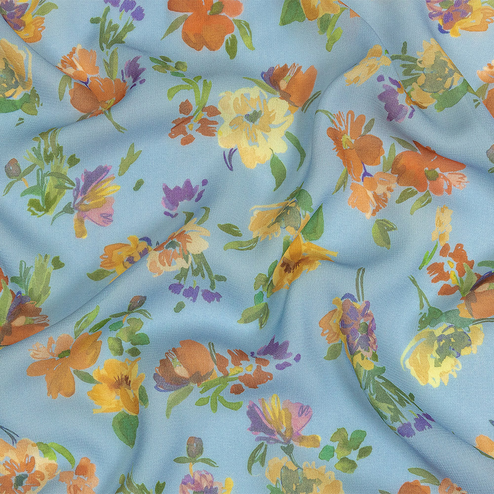 Mood Exclusive Blue Artist's Allure Viscose Georgette - Joann Fabrics