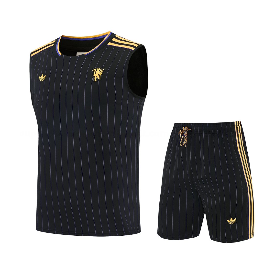 Manchester United 25-26 Retro Style Vest Training Set - Colors Top & Colors Pants - UnitedFutballJersey