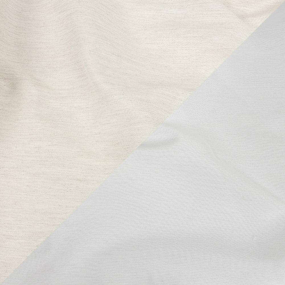 Heathered Ivory and White Reversible Double Wide Twill - Joann Fabrics