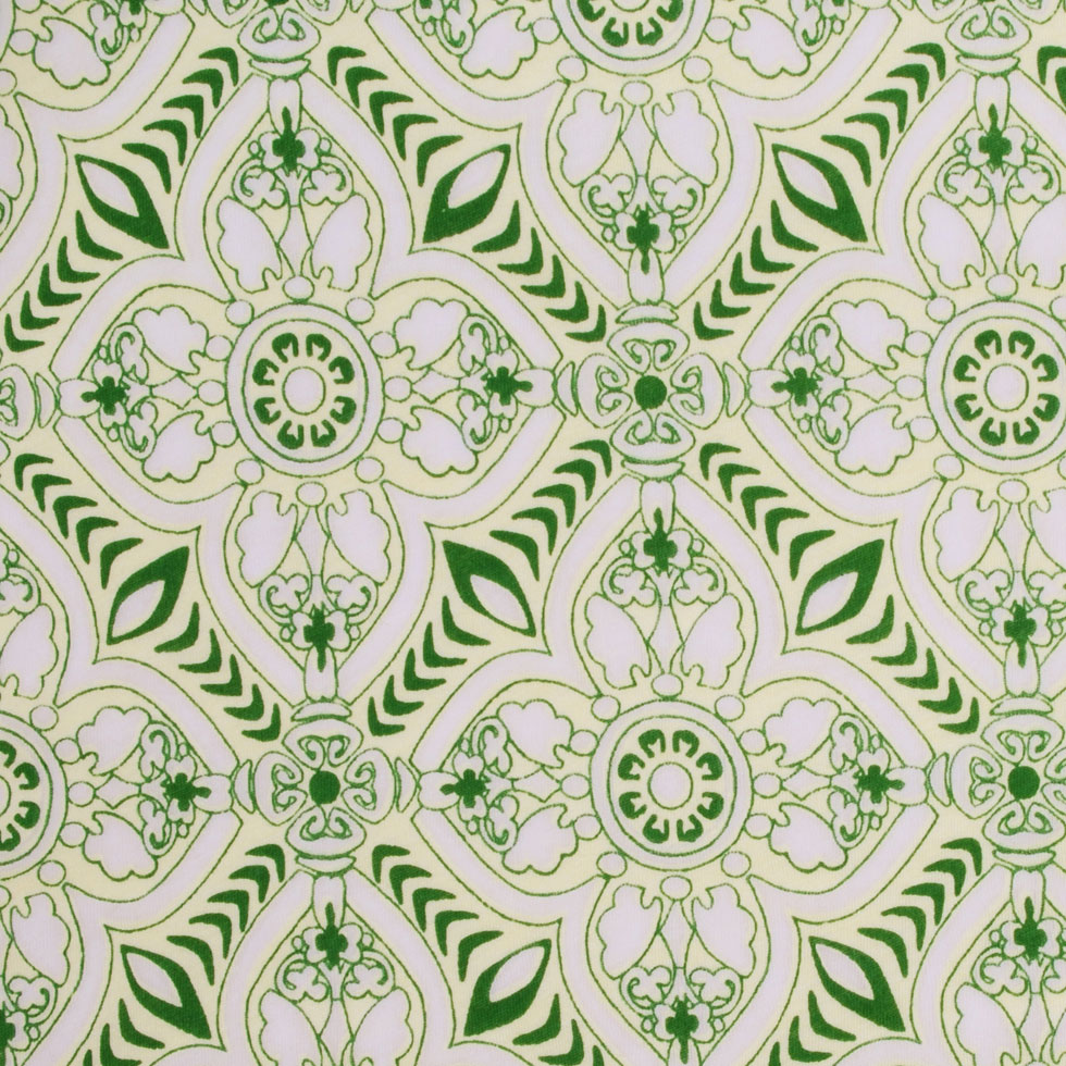 Yellow-Green Floral Burnout Polyester Jersey - Joann Fabrics