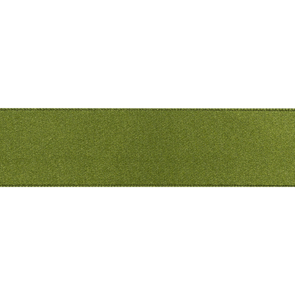 Green Double Face French Satin Ribbon - 1