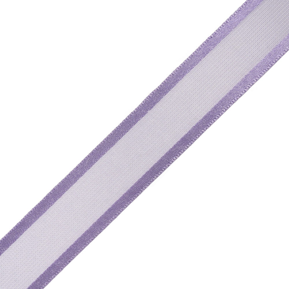 Sheer Ribbon with Double Faced Satin Edges - 0.75
