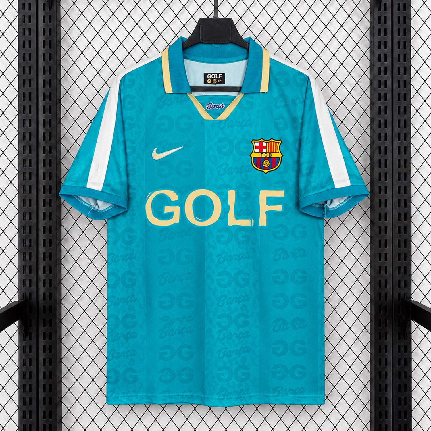 Barcelona 26-27 x Golf Wang Light Blue Jersey - Fans Version - UnitedFutballJersey