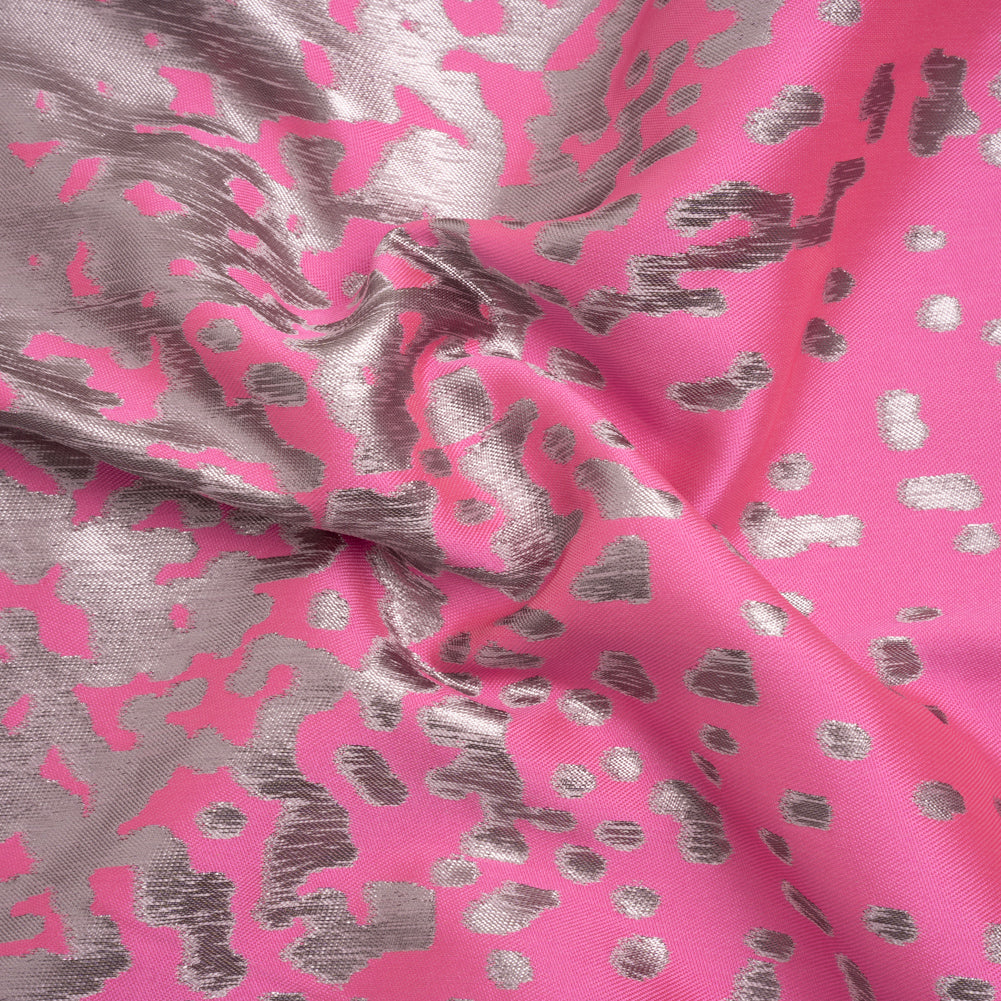 Metallic Hot Pink and Gray Spotted Gradient Luxury Brocade - Joann Fabrics