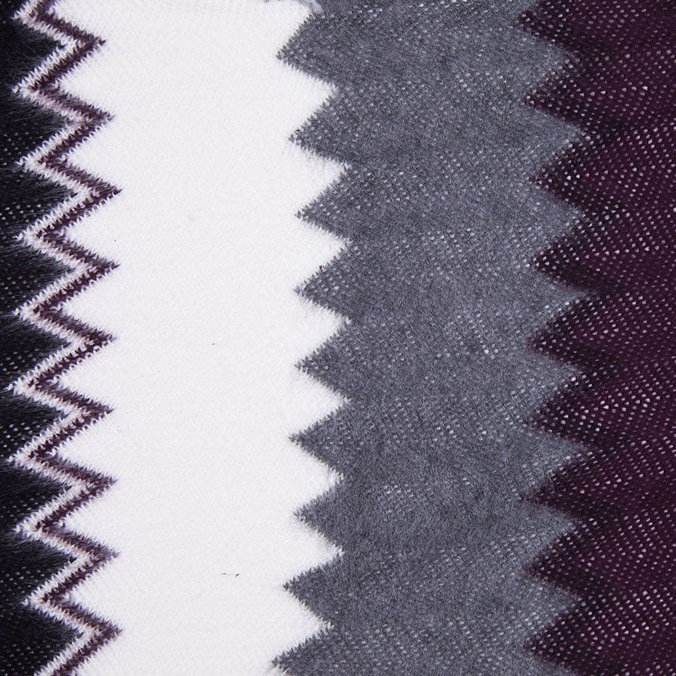 Burgundy, Black and White Big Zig Zags Soft Sweater Knit - Joann Fabrics