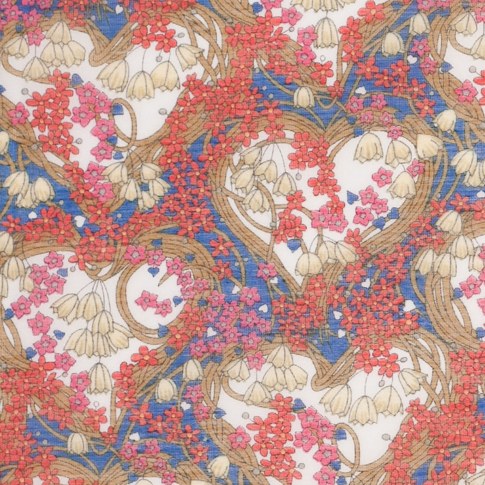 Liberty of London Amy Jane Blue/Red Silk-Cotton Voile - Joann Fabrics
