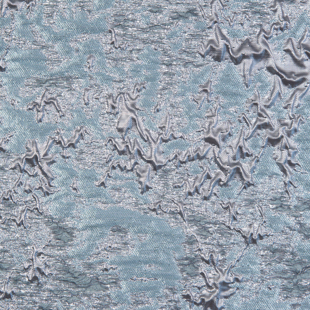 Aqua and Rose Gold Luxury Abstract Metallic Brocade - Joann Fabrics