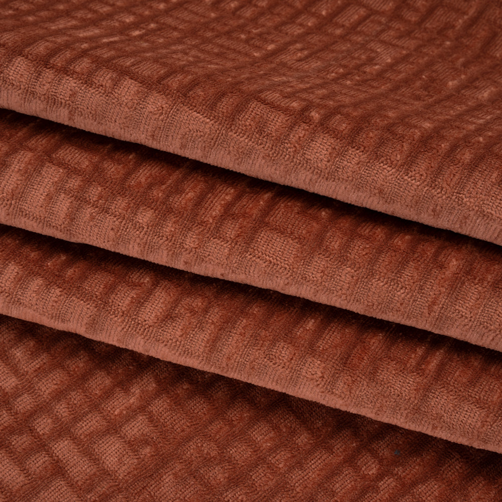 Polyester Upholstery Chenille - Dusty Rose Grid Texture - Carolina Collection - Joann Fabrics