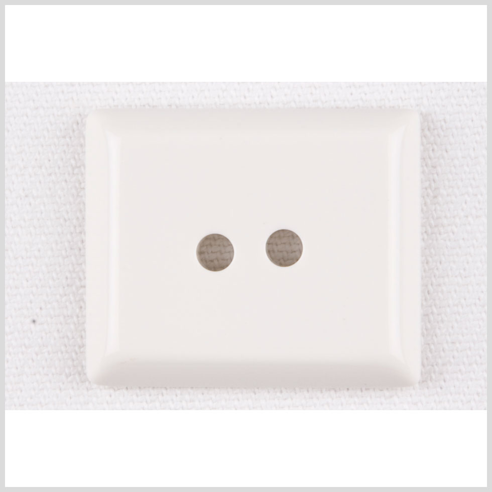 White Beveled 2-Hole Plastic Button - 58L/37mm - Joann Fabrics