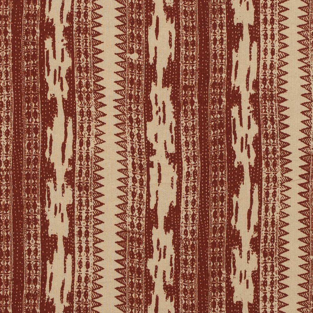 Ruby Wine and Safari Beige Tribal Printed Cotton Woven - Joann Fabrics