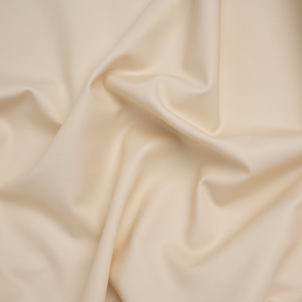 Stretch Cotton and Viscose Bottom-Weight Woven - Cream - Famous Australian Designer Deadstock - Joann Fabrics