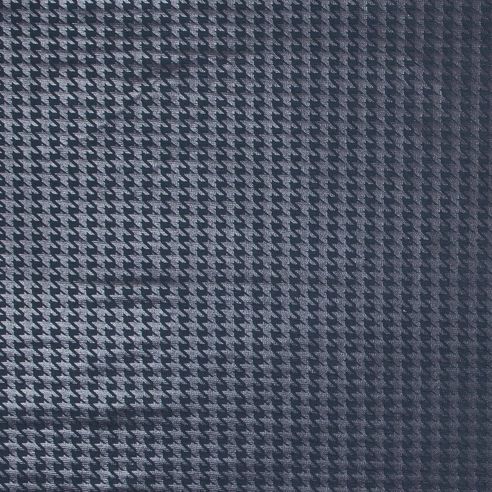 Charcoal Ponte Knit with a Houndstooth Foil - Joann Fabrics