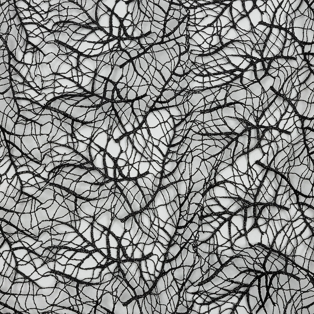 Guipure Lace with Glitter - Black Webbed Branches - Joann Fabrics