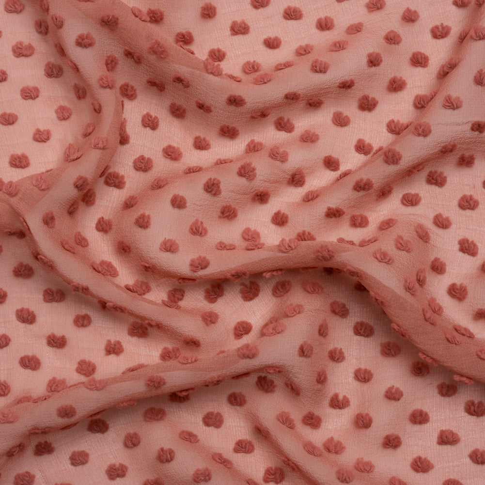 Famous Australian Designer Rose Silk Swiss Dot Georgette - Joann Fabrics